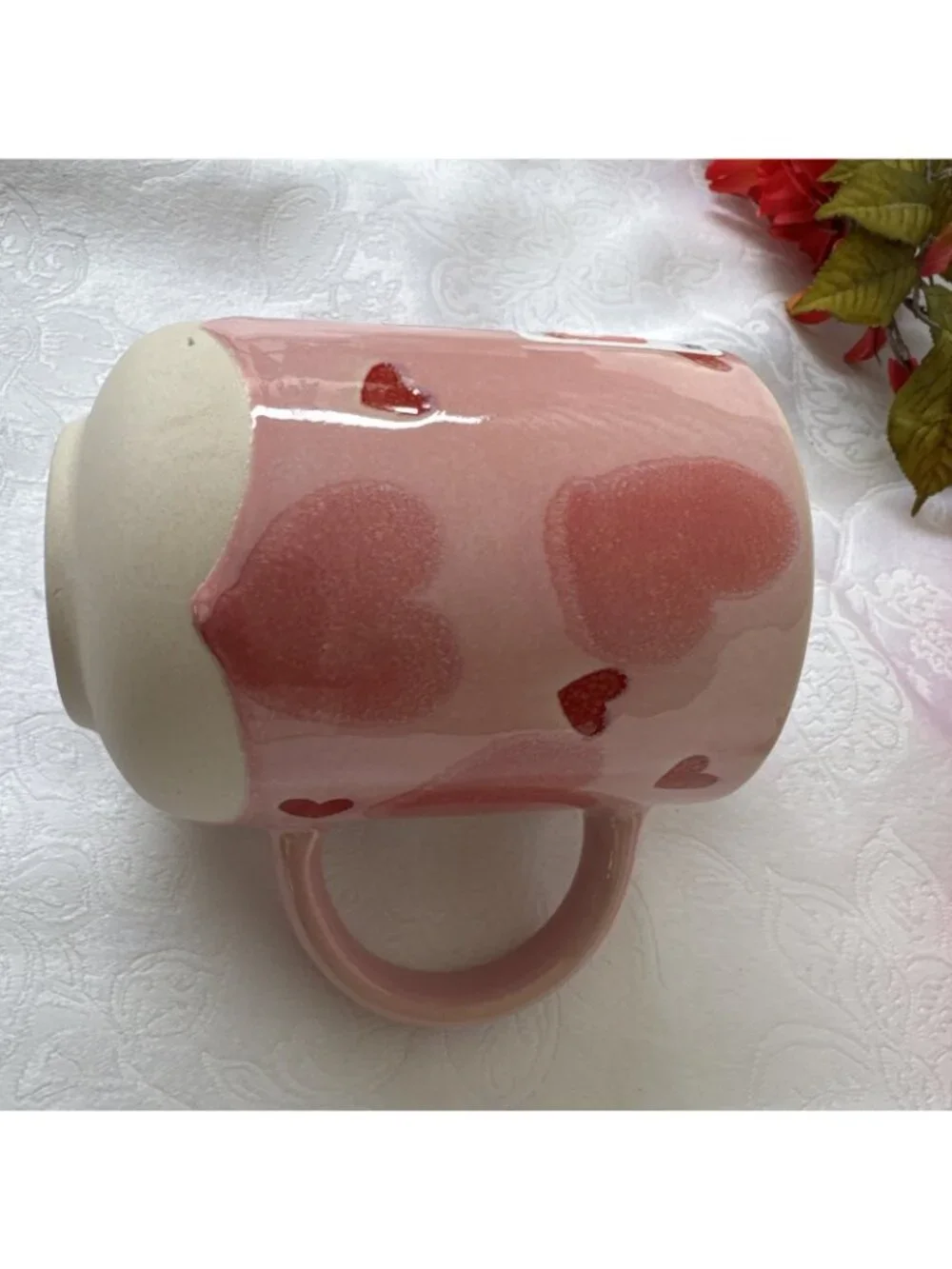 Spectrum Design Pink Ceramic 17 oz Love Hearts I Heart You Coffee Mug Nordstrom